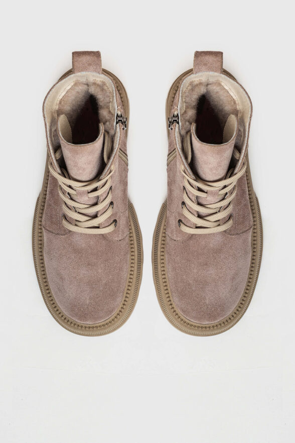 Черевики з застібкою та шнурівкою