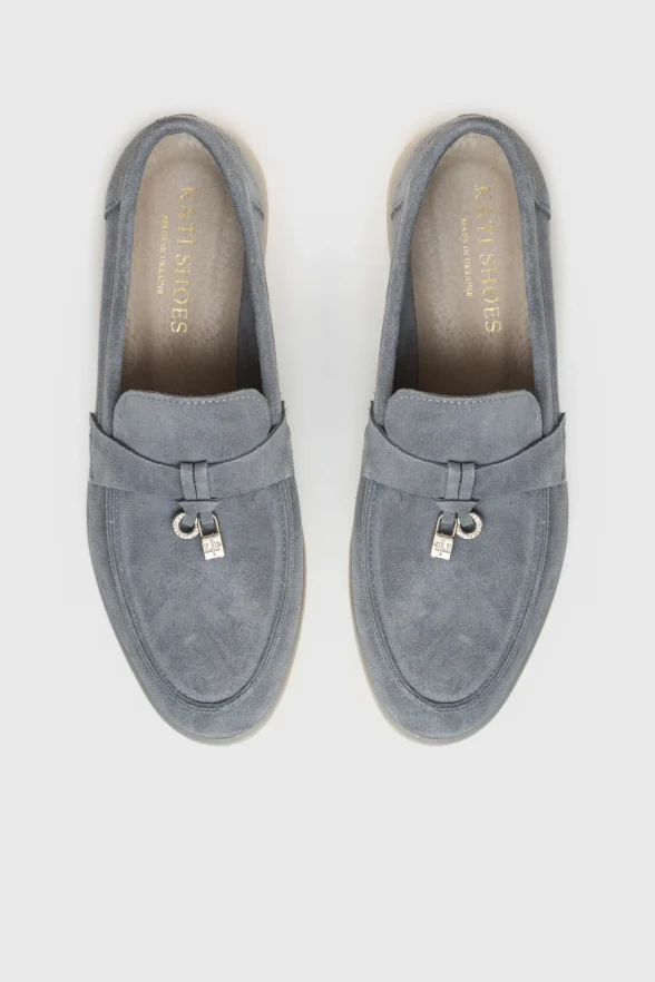 Лофери ключики світло сірого кольору