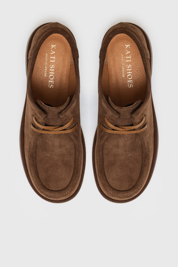 Рижі дербі з акцентом на підошву зі шкірою